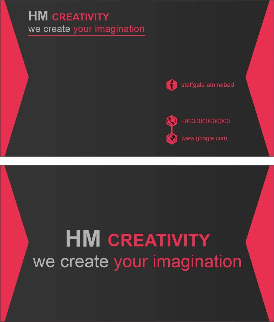 Business card design by Hamdan Ibne Muneer